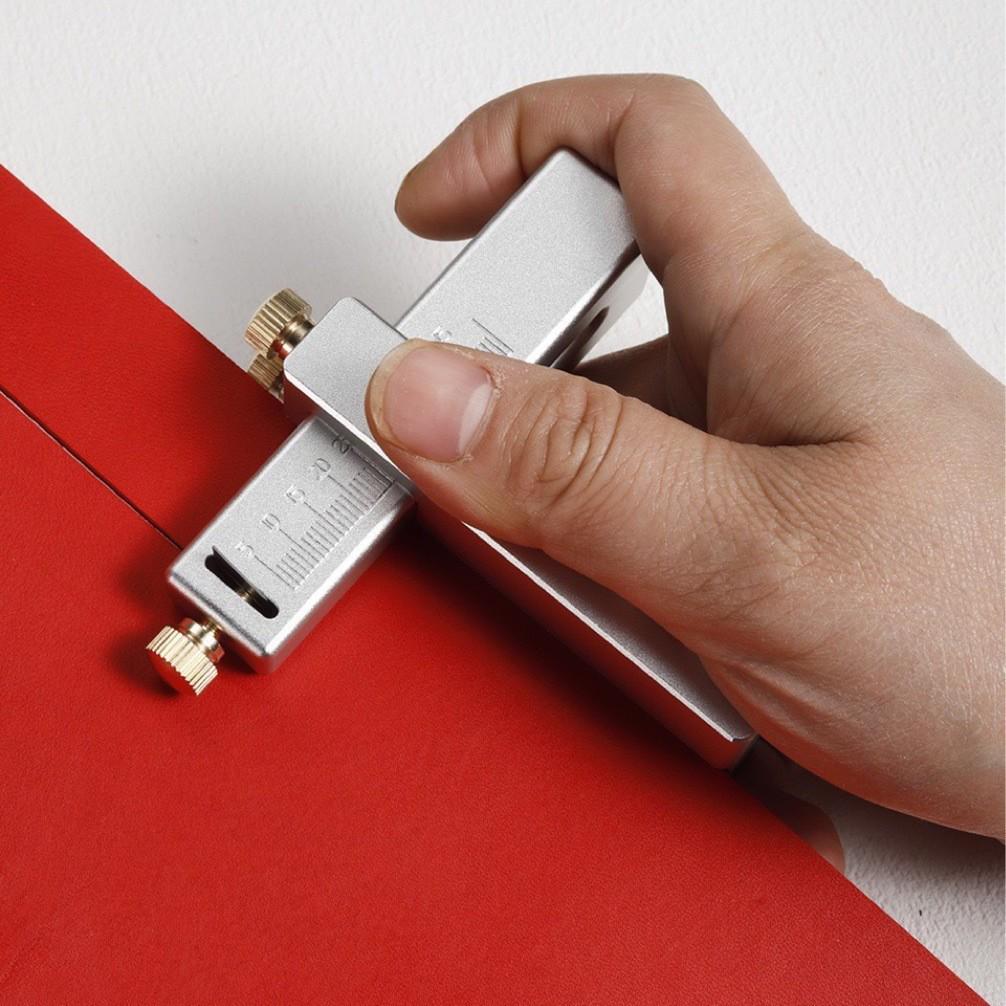 Aluminum Alloy Sandblasted Mini Belt Strip Cutter for Handmade Vegetable-Tanned Leather