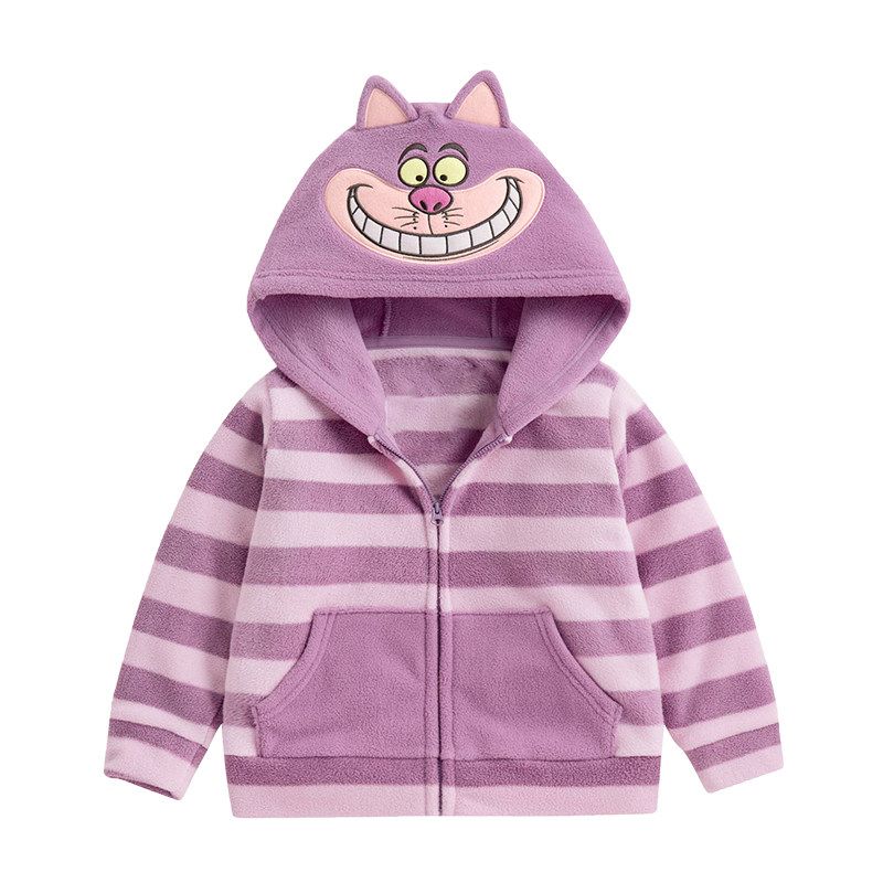 Children's Fleece Autumn and Winter Hooded Cartoon Jacket