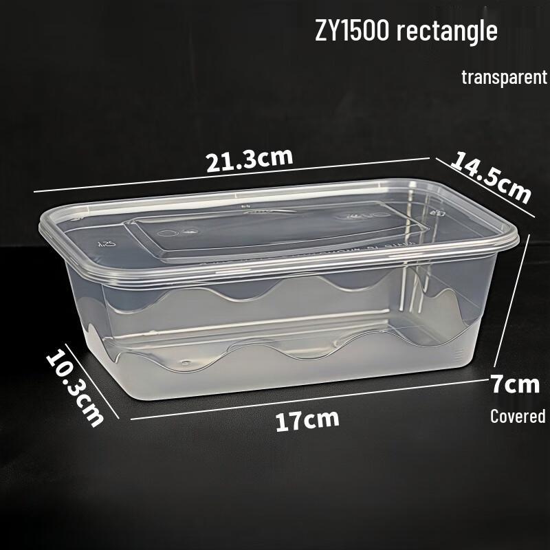 MOLUONA Disposable Transparent Takeout Lunch Box