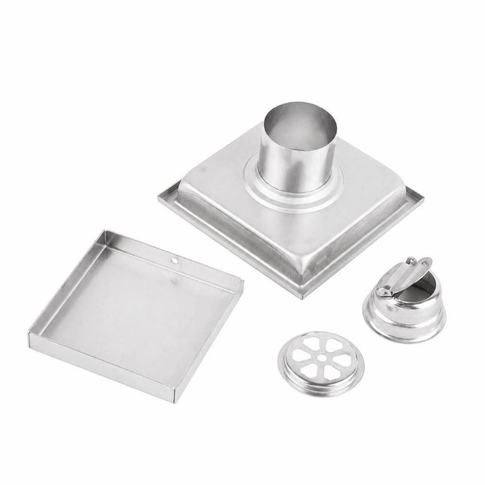 304 Stainless Steel Floor Drain 4.33 Inch Waste Gate Durable Shower Drain  Laundry Room