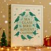 Seeglas Vogel Weihnachten Advent 2025 2D Acryl Saisonale Dekoration 24 Tage Vogel-Themen Dekorationen Weihnachts-Countdown Für Zuhause Baum