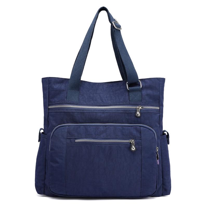 Women's Solid Color Simple Leisure Handbag Large Capacity Lightweight Luggage Bag