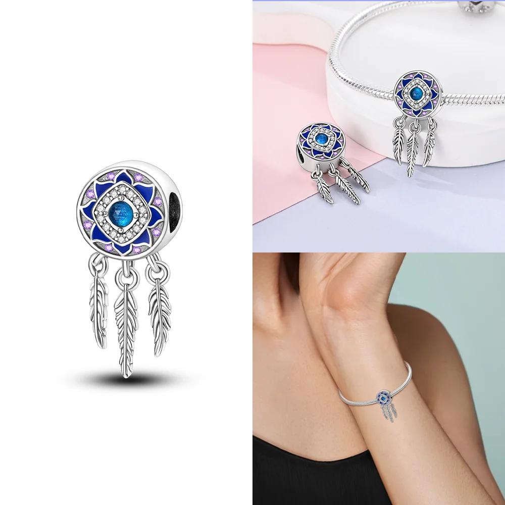 925 Silver Magic Hat Bicycle Love Heart Wine Bottle Beads Charms Fit Bracelet Jewelry Women Making Diy Gift Necklace
