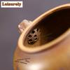 250ml Yixing Purple Clay Teapots Handmade Gourd Pot Raw Ore Wood-fired Porcelain Mud Kettle Zisha Tea Set For Tea Gift Supplies