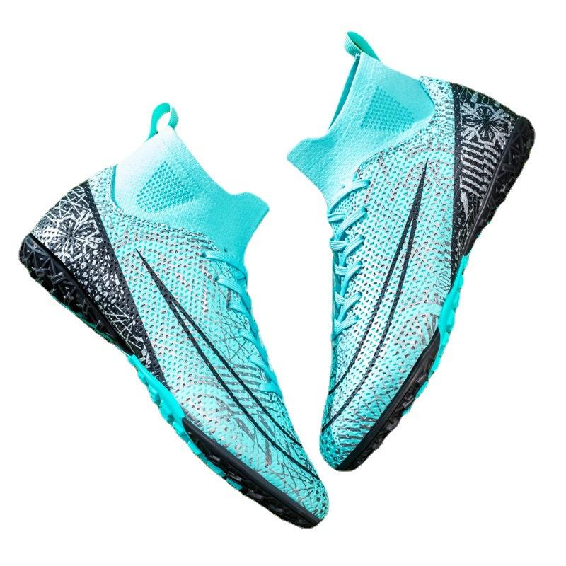 New World Cup Football Shoes Men's Mandarin Ducks Student Long Nails AG Broken Nails TF Children's Long Nails Sports Shoes High Top