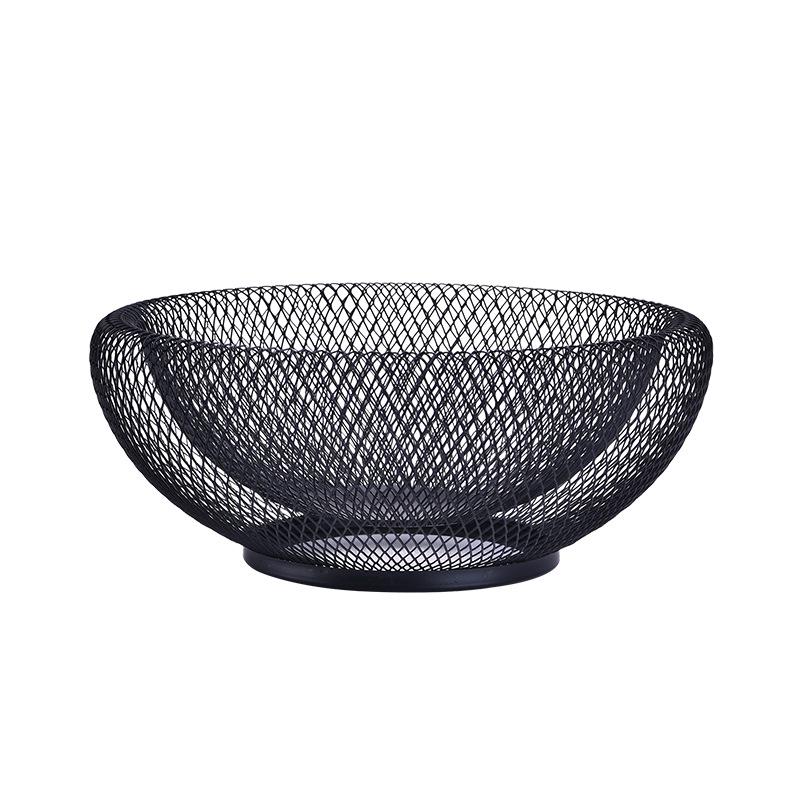 Nordic Double-Layer Iron Art Fruit Basket - Modern Living Room Snack Plate