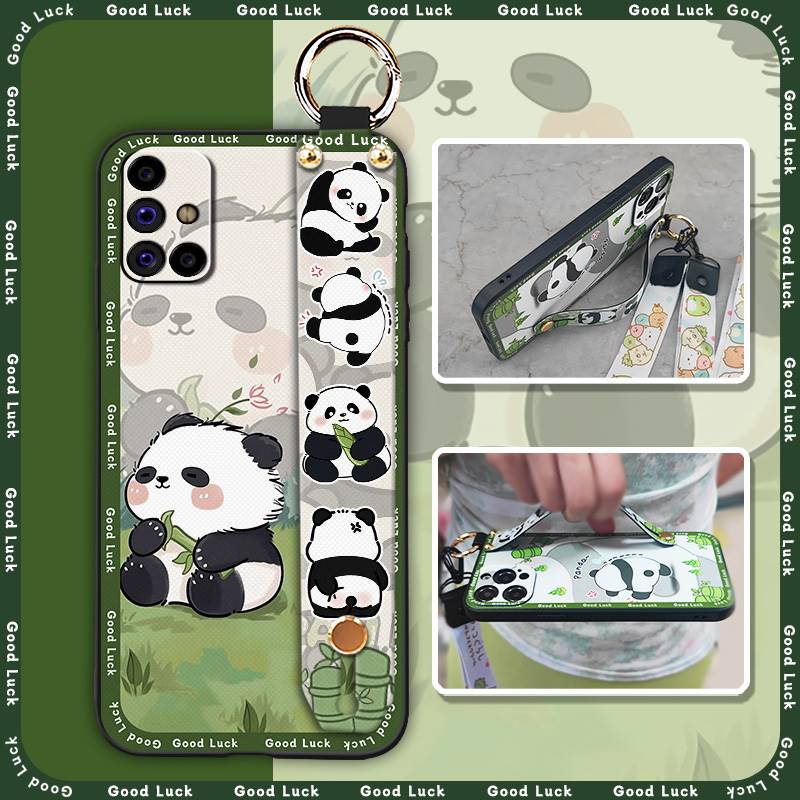 Kickstand Fashion Design Phone Case For Samsung Galaxy M31S/SM-M317F/M315F Lanyard Anti-dust Ring Wristband Soft case