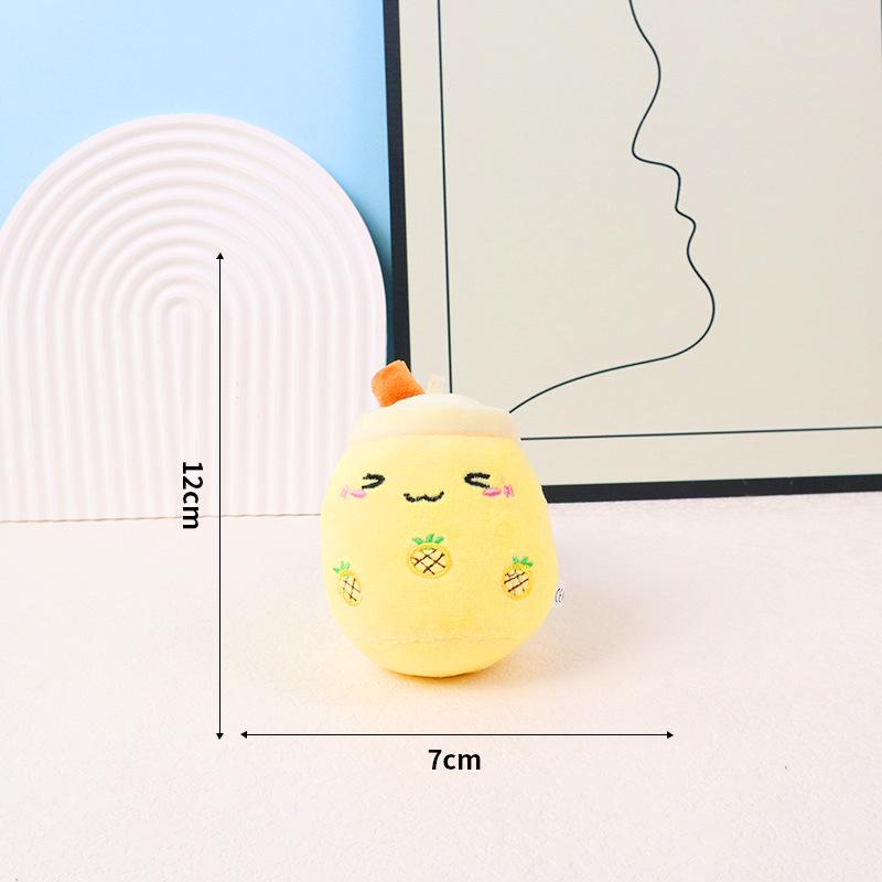 Fruit Bubble Tea Plush Keychain - Cute Gift Doll for Claw Machines & Weddings