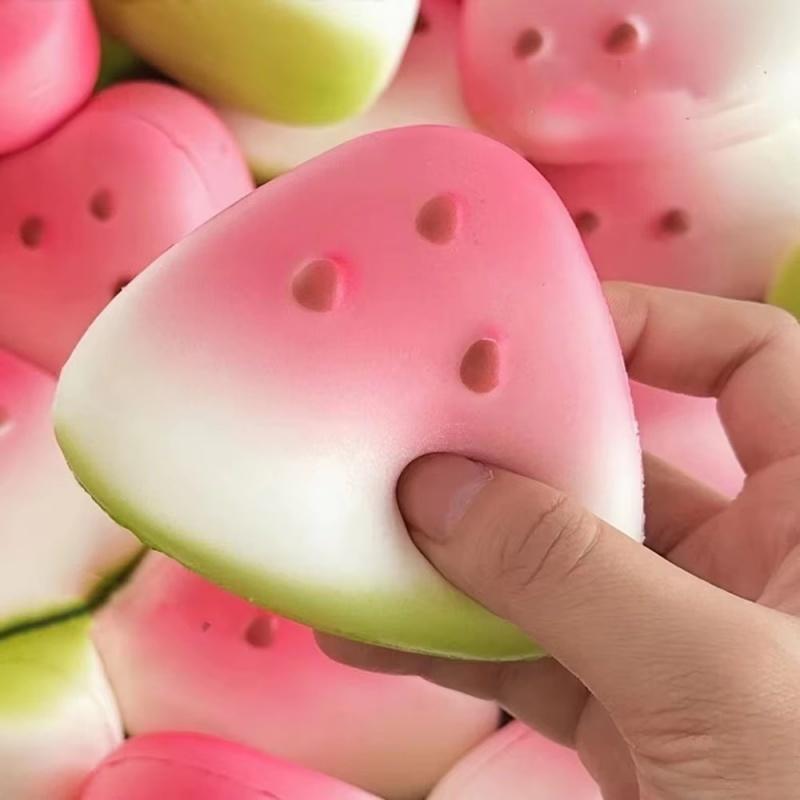 

Watermelon Fidgeting Plaything Counter-Stress Gentle Rebound Fruit Pinch Squeeze Toys Stress Fun Pressure Reducer Prop Festival Gifts