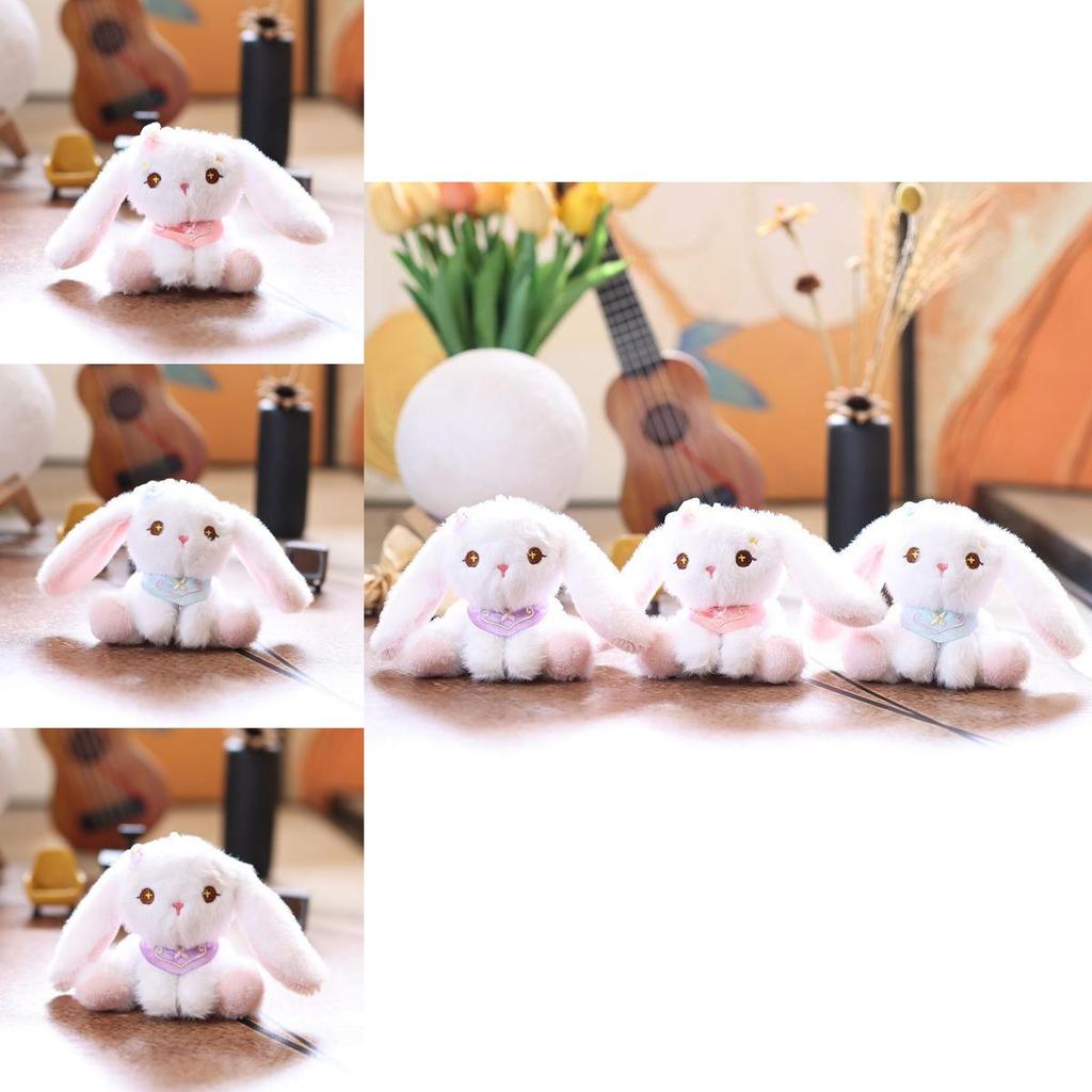 Bunny Plush Keychain Ultra Soft Stuffed Animal 14cm Bag Charm Gift For Kids Teens