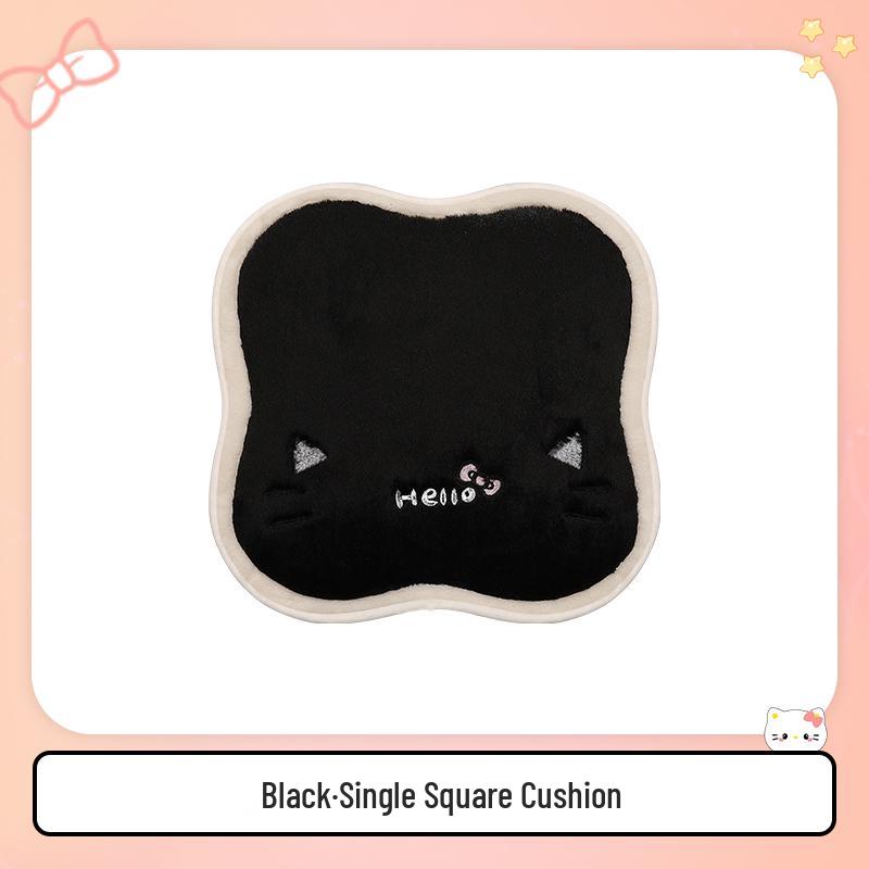 

KT Cartoon Plush Car Seat Cushion - Winter Warmth, Four Seasons Use, Universal Fit, Cute Goddess Design.