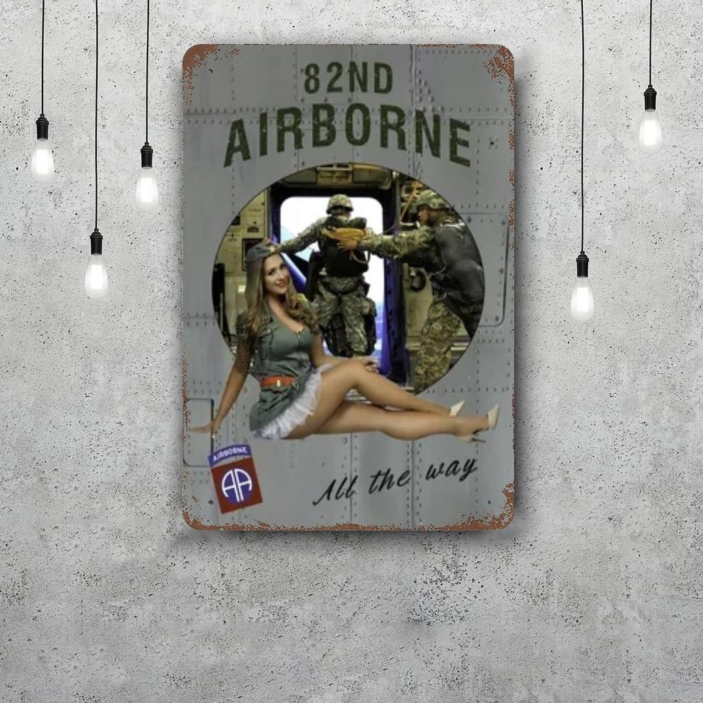 Airborn Classic Poster Rusty Metal Plaque Retro Decorative Plate Bar Man Cave Garage Club Metal Sign Wall Decoration