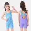 2025 Girls' Quick-Dry One-Piece Swimsuit for Middle & Big Kids - Professional Training & Hot Spring Design