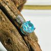 Conjunto de Pendientes, Colgante y Anillo Gessen Jewelry de Diamantes Corte Rosa Azul Claro
