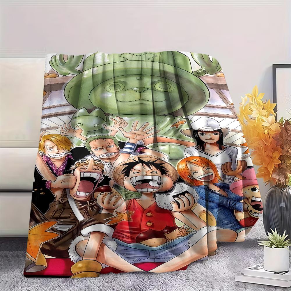 Coperta in Flanella con Stampa Personaggio One Piece, Alta qualità Confortevole per Tutte le Stagioni, Arredamento per la Casa, Calore e Comfort, Perfetta per Regali di Natale