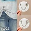 Strong Magnetic Jeans Cuff Clips Anti-Slip Grip Cute Chain Decor Adjustable Trouser Length for Casual Outdoor Walking