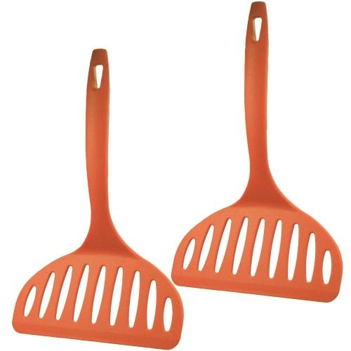 Nagao Tsubame-Sanjo Okonomiyaki Spatula Set of 2, Orange, 23cm, 66 Nylon, Made in Japan