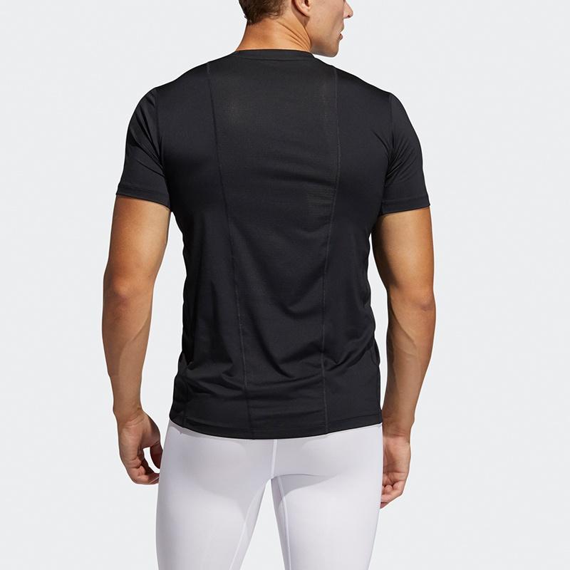 adidas TF Turf Ss Ftd Round Neck Sports Short Sleeve Black Men's GM5040