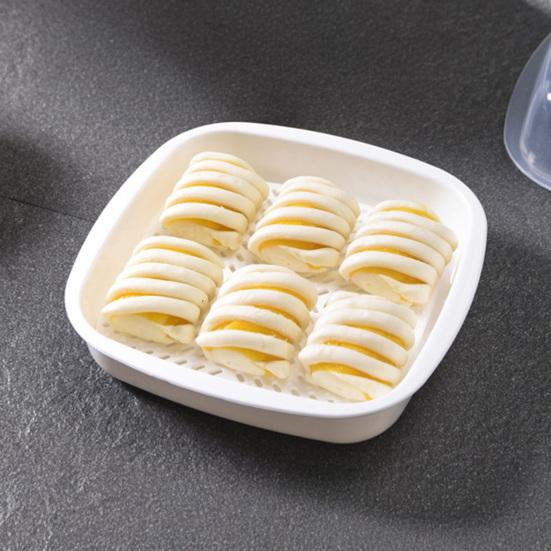 Vegetable Steamer Box Stackable Design Steaming Tray with Lid Microwave