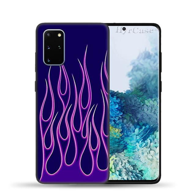 Fire Artistic Flame Silicone Case For Samsung S22 S21 Ultra S20 Fe Plus A53 A73 A52 A72 A51 A71 A22 A12 A32 A50 A33 A13 Cover