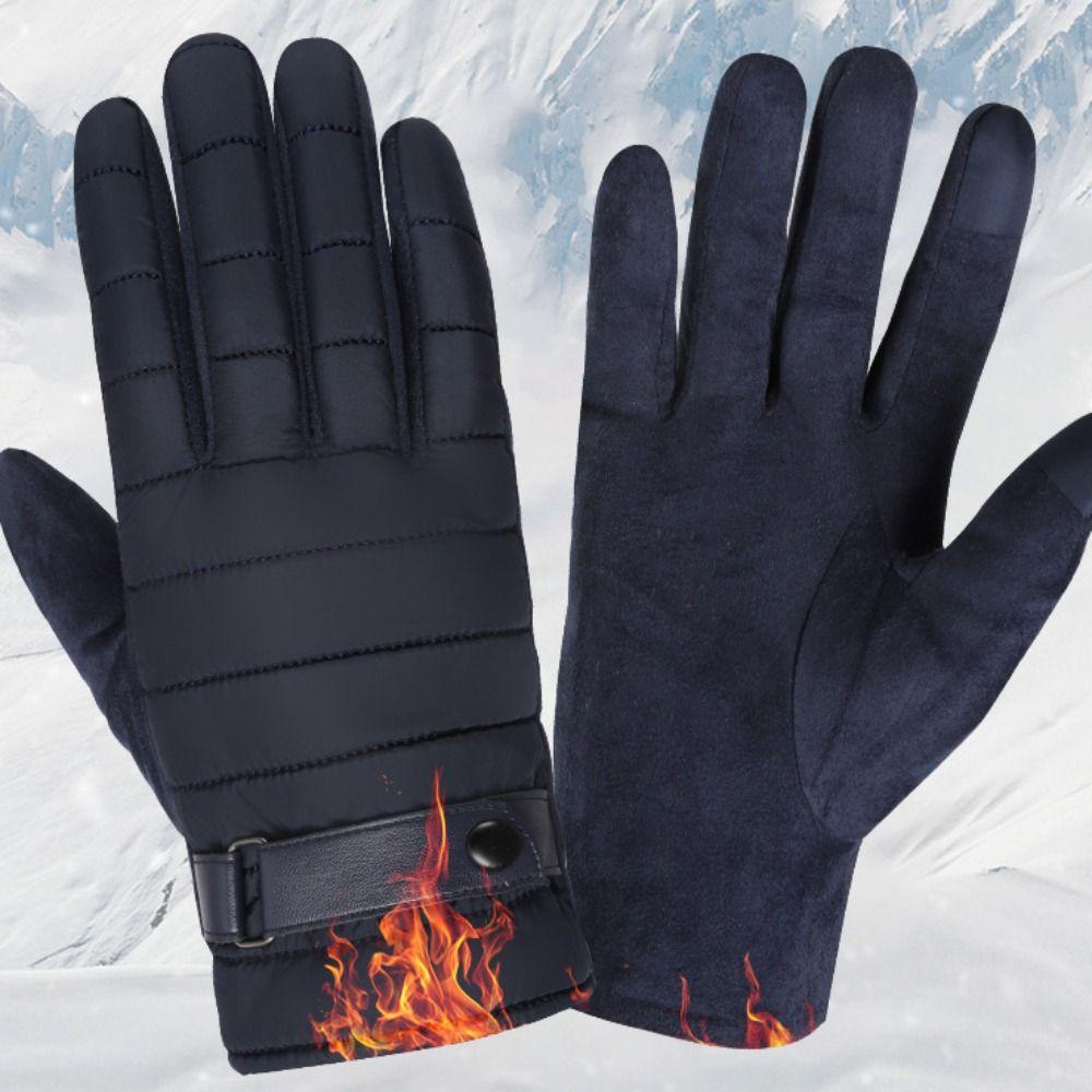 Winter Men's Gloves Keep Warm Motorcycle Full Finger Mittens  Ski
