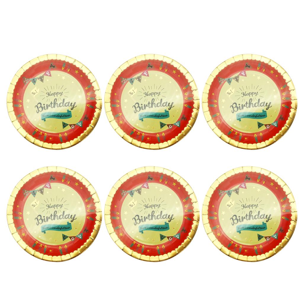 6Pcs Disposable Cakes Paper Tray Round Cake Boards Dessert Plates Cardboard Circle Bases for Birthday Day