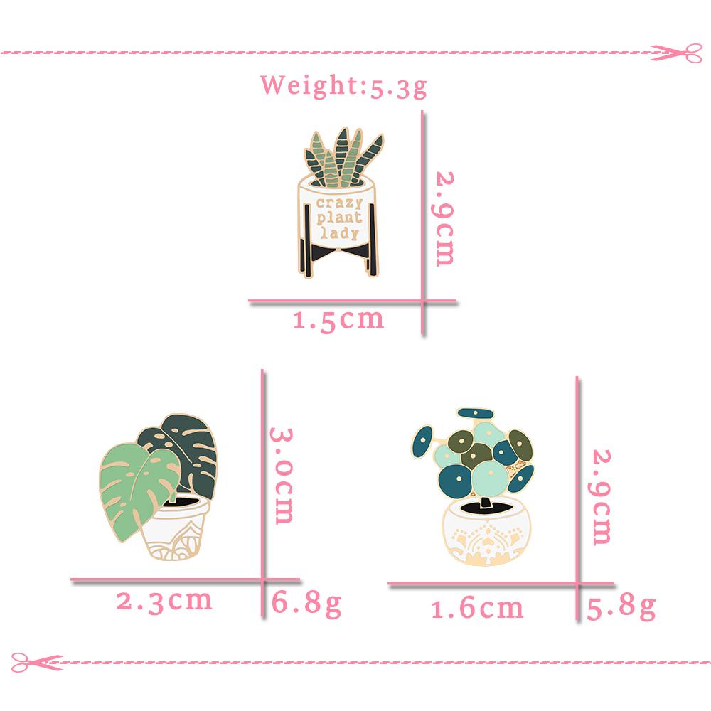 Verrückte Pflanzenliebhaberin Anstecknadeln Grüne Sukkulenten Aloe Topfpflanzen Emaille Abzeichen Kreativ Cartoon Tasche Rucksack Reversnadeln Schmuck Geschenk