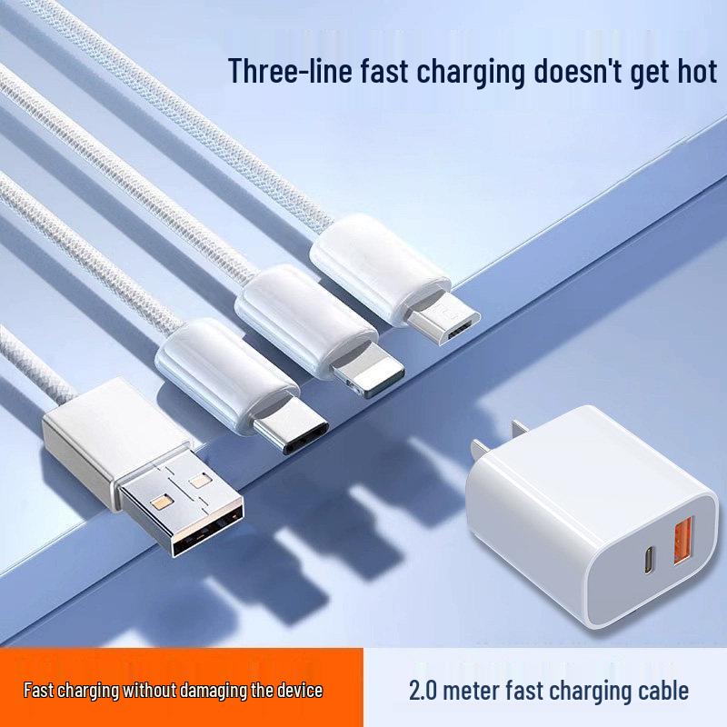 Boxin 120W 3-in-1 Fast Charging Cable for Apple & Android Devices