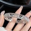 Full Diamond Bracelet Leaf Personalized Bracelet Niche Design Fashion Light Luxury High Sense Cold Wind