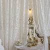 2/1Pcs Vintage Lace Curtains French Style Floral Sheer Curtains Rod Pocket Window Drapes For Living Room Bedroom Decoration