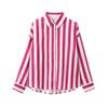 Kaslead New Arrival Women's Clothing Fashion Style Fashion All-Match Linen Blend Stripes Long Sleeves Shirt 3618304
