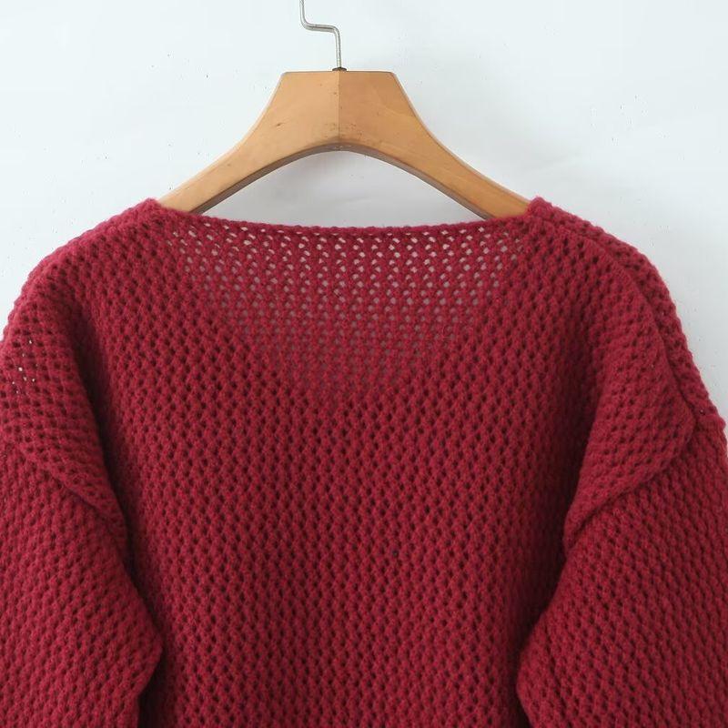 Za Export New Arrival Women's Clothing ZR Fashion Style French Fashion All-Match Minimalist Thick Needle Cardigan Outwear 5802111