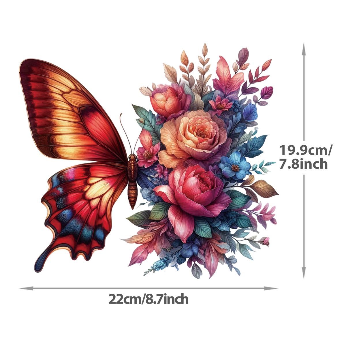 

Виниловая термотрансферная наклейка для термопереноса с изображением цветка бабочки, термоаппликация для приклеивания утюгом, DIY HTV наклейка для футболок, джинсов, детской одежды