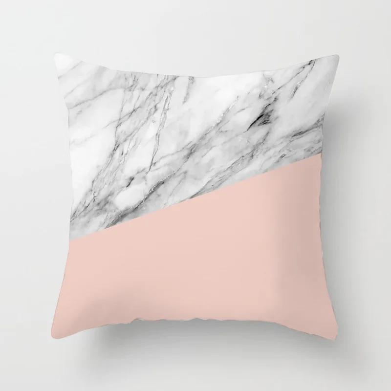 Brief Marble Geometric Sofa Decorative Pillowcase Polyester 45*45 Pillow Case Throw Pillow Home Decor Cushion Cover