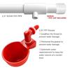 Chicken Water Cups For PVC With Tee, Automatic Chicken Waterer Kit For Poultry, DIY PVC Water Feeder For Chicken