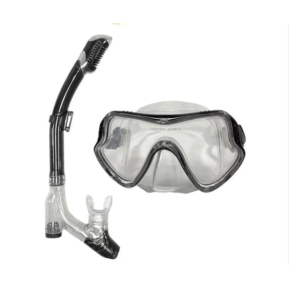 HB Diving Kit Adult Diving Mask Tempered Glass Full Dry Breathing Tube Professional Panoramic Diving Swimming Training Equipment
