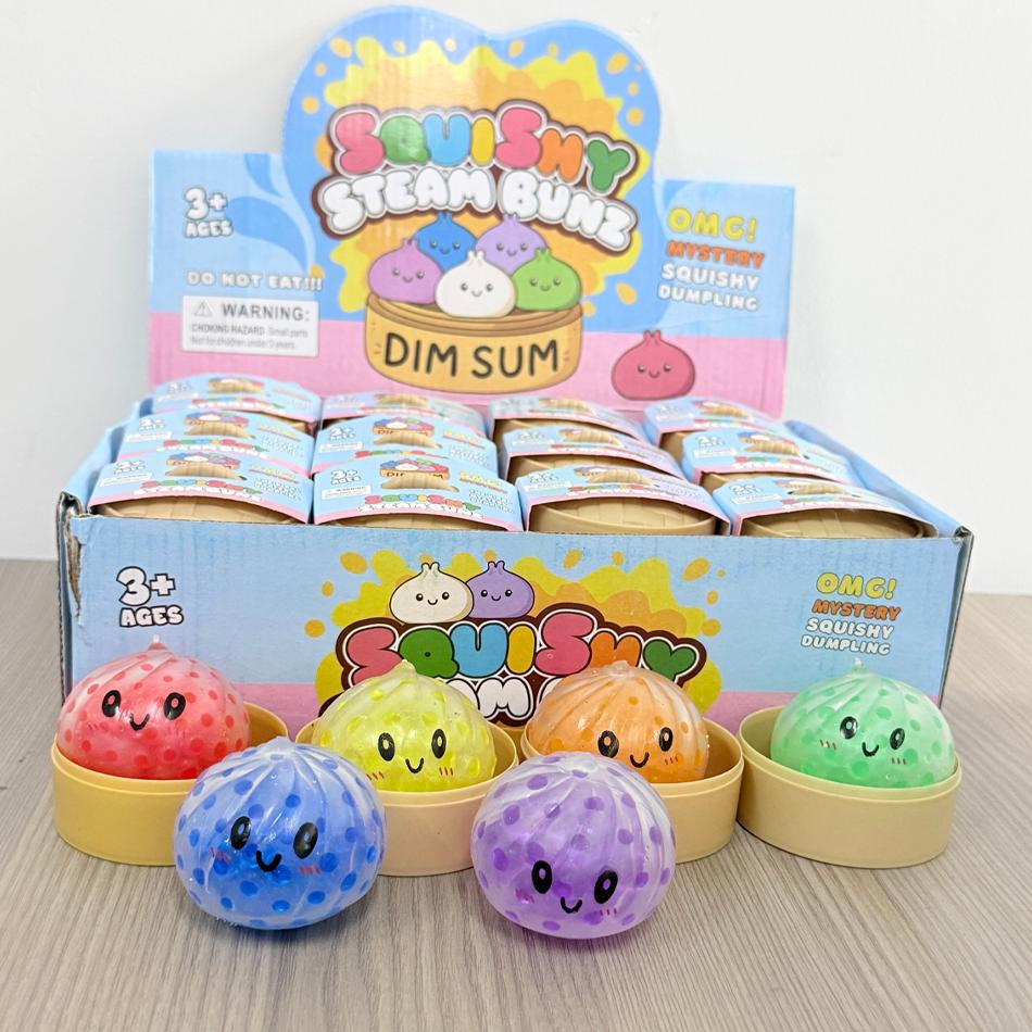 Mini Dumpling Squishy With Box Dumplings Sensory Steamer Soft Tpr Dough Ball For Decompression Fidget Toy Stress Relief Gift