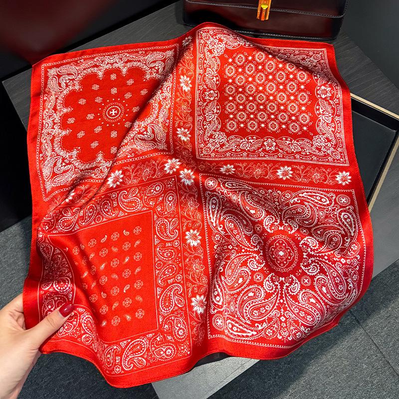100% Silk Square Scarf Women Neck Bandana Mulberry Scarves Female Neckerchief Fashion Headkerchief Shawl Wrap Hijab