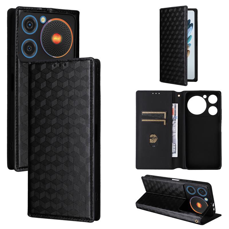 ZTE Nubia Musik Handyhülle mit Kartenfach: Leder mit 3D-Textur, Magnetischer Klappdeckel