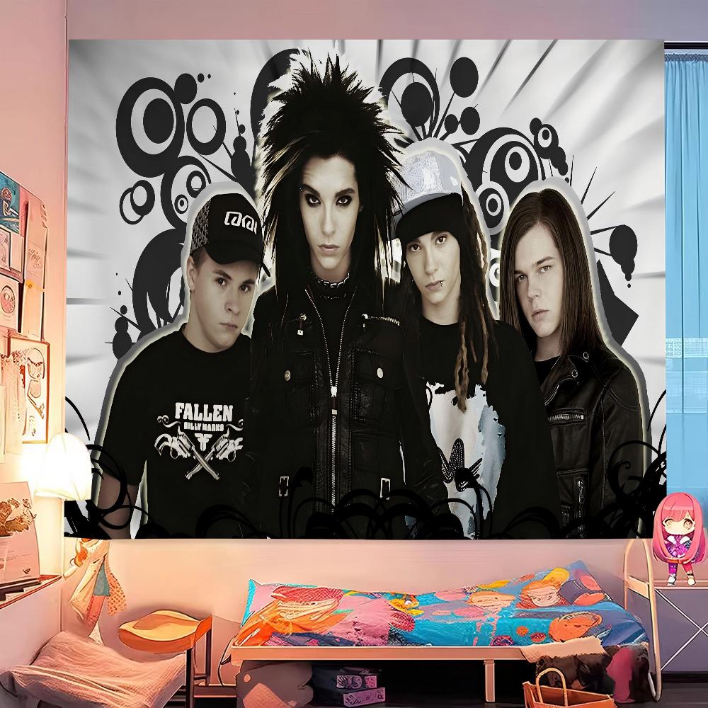 Tokio Hotel Rock Band Bill Kaulitz DIY Wall Tapestry Hanging Tarot Hippie Wall Rugs Dorm Home Decor