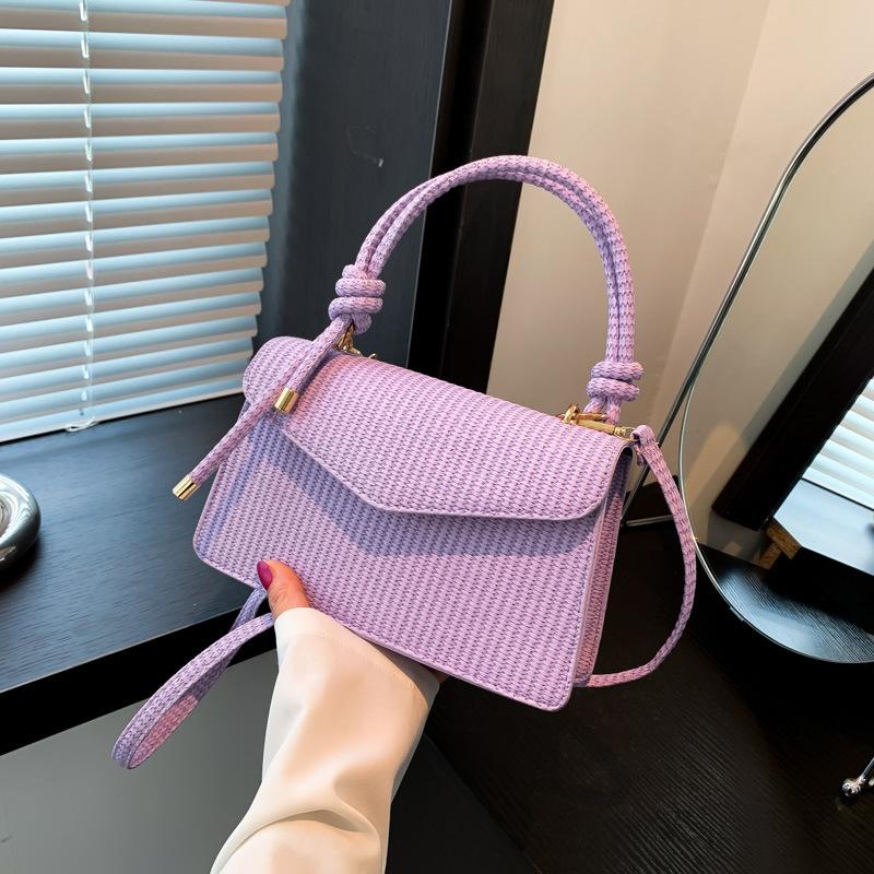 Jednoduchá malá čtvercová taška dámská letní móda jednobarevná taška přes rameno ležérní kabelka retro messenger taška