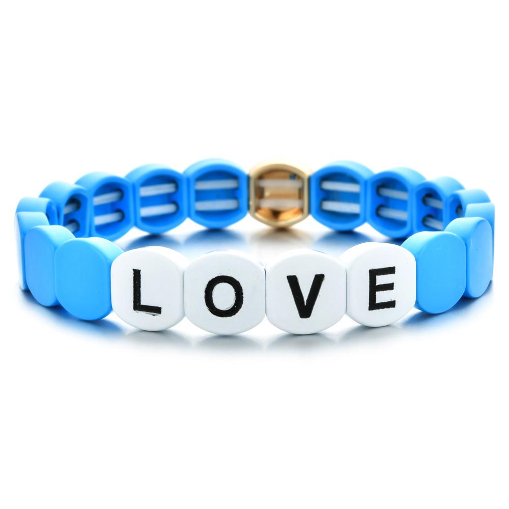 Fashion Bracelet Alloy Paint New Bracelet Honeycomb LOVE Bracelet