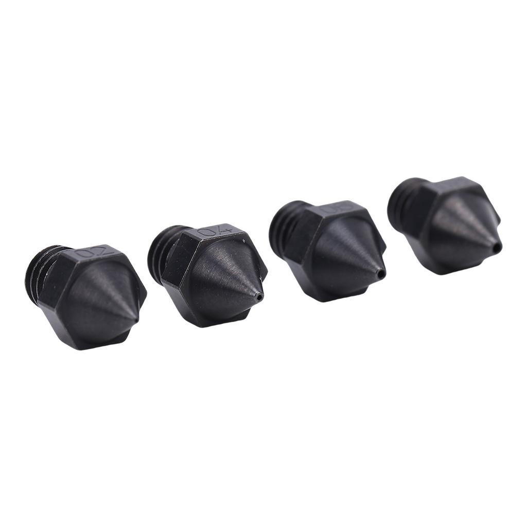 4 Pcs 3D Printer Nozzle Replacement for Raise3D 3D Printer 0.2mm 0.4mm 0.6mm 0.8mm Hardened Steel Extruder Nozzle