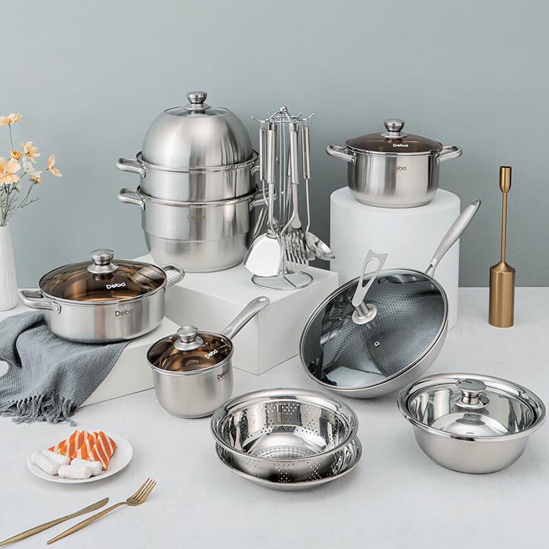 Набор посуды из нержавеющей стали Debo Thompson из 9 предметов