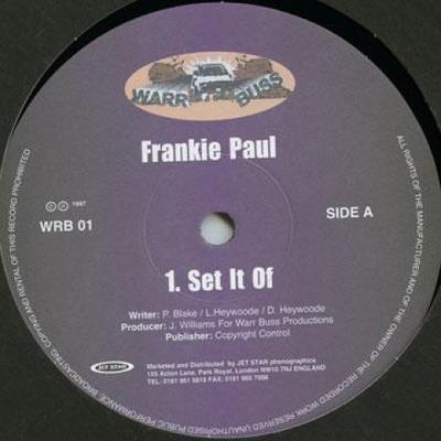 12inch Record FRANKIE PAUL / BOUNTY KILLER; SCARE - Set It Of / Warr Buss; Kill Any Bod WRB01 Warr Buss 1997 UK Reggae, Ska & Dub