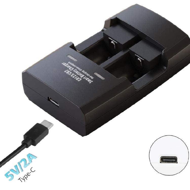 LiFePo4 Battery Charger Multifunctional 2 Slot Intelligent Lithium Battery Holder For RCR123 RCR2 16340 17335 14250