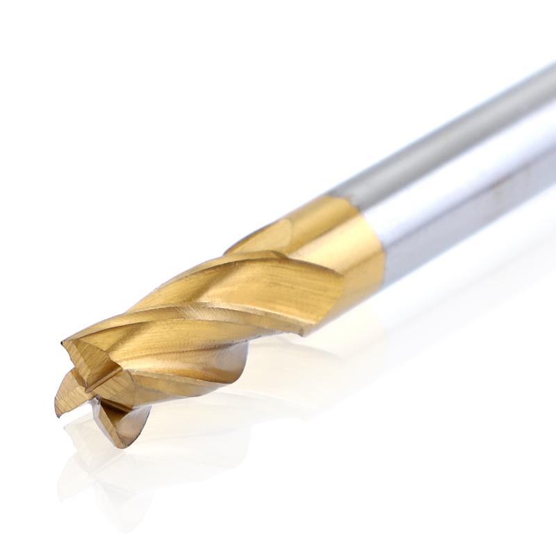 1.5-10mm End Mill Set 7pcs/11pcs 4 Flutes Titanium Coated High Speed Steel CNC Mill Cutter Tool for Wood Metal Steel