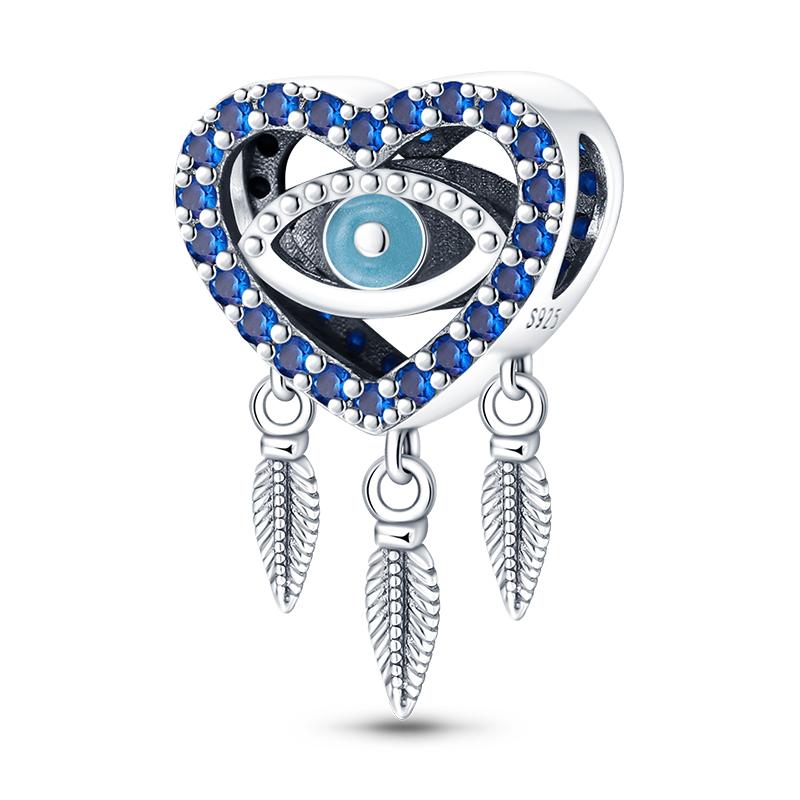 Newcopper Sparkling Zircon Devil'S Eye Horus' Eye Best Wishes Lucky Charms Beads Fit Pan Original Bracelets Diy Jewelry