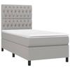 VidaXL Slatted Bed Base with Mattress and LED, Upholstered Bed, Single Bed, Adult Bed for Interior Bedroom, 3135093