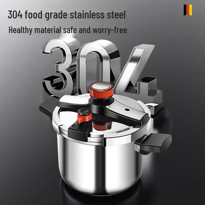 Denifei 304 Stainless Steel High-Pressure Cooker, Gas & Induction-Compatible, Thickened & Explosion-Proof.